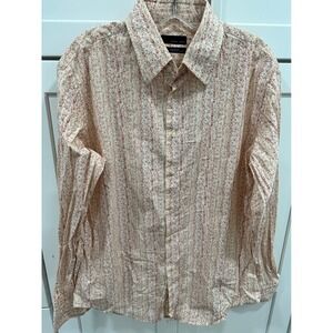 Zara Man Fall Floral‎ Print Button Down Shirt Mens Extra Large XL Casual Dress